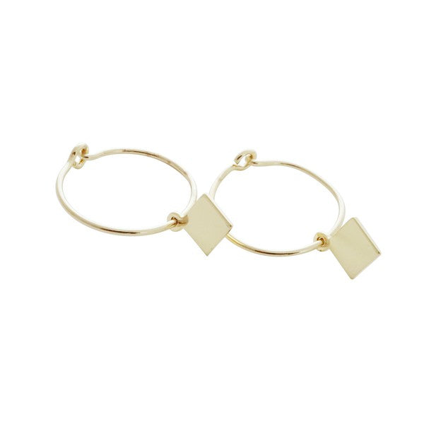 Magic Charm Diamond Hoops