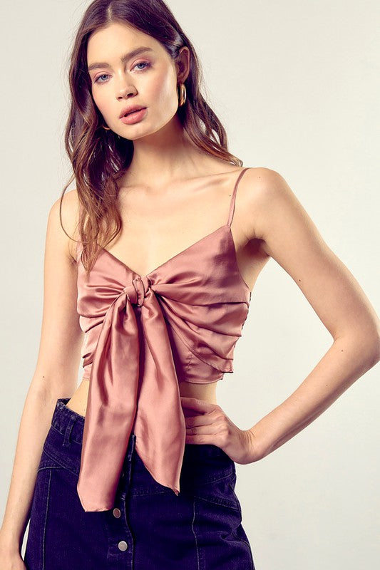 Front Tie Crop Top Cami