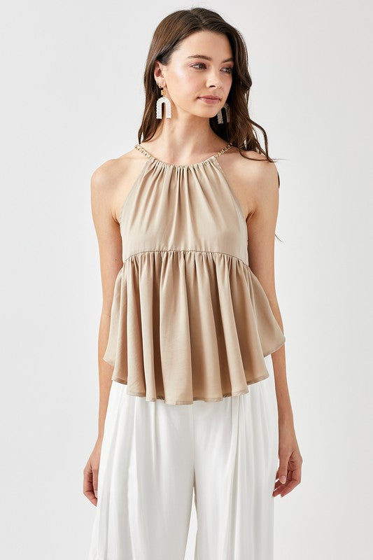 Halter Neck Flowy Top