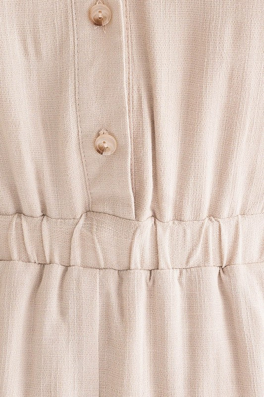 Colllared Sleeveless Romper