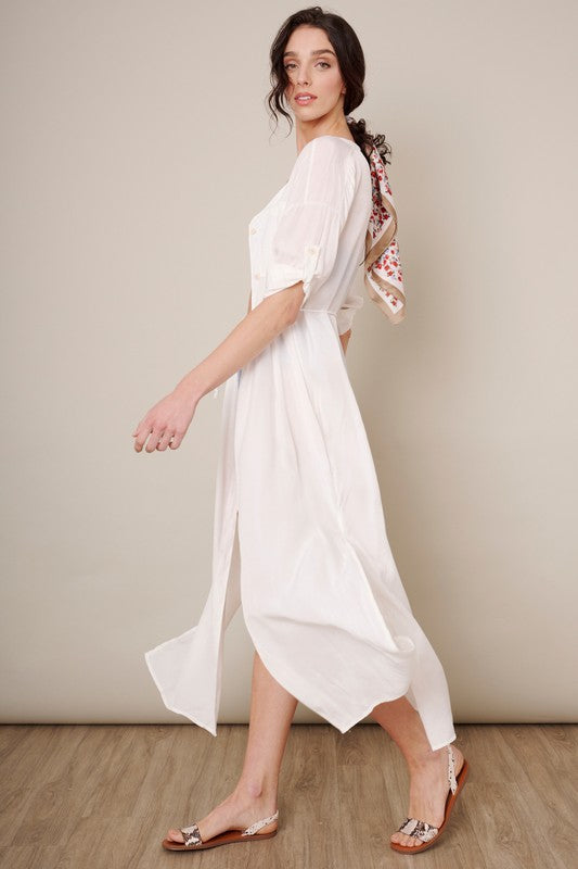 Button Beach Cover Up