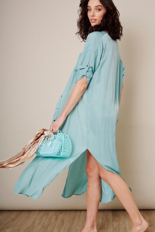 Button Beach Cover Up