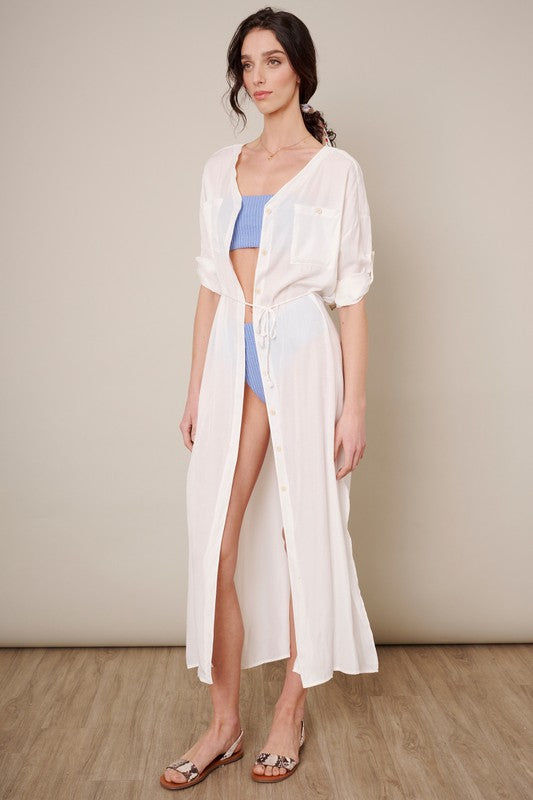 Button Beach Cover Up