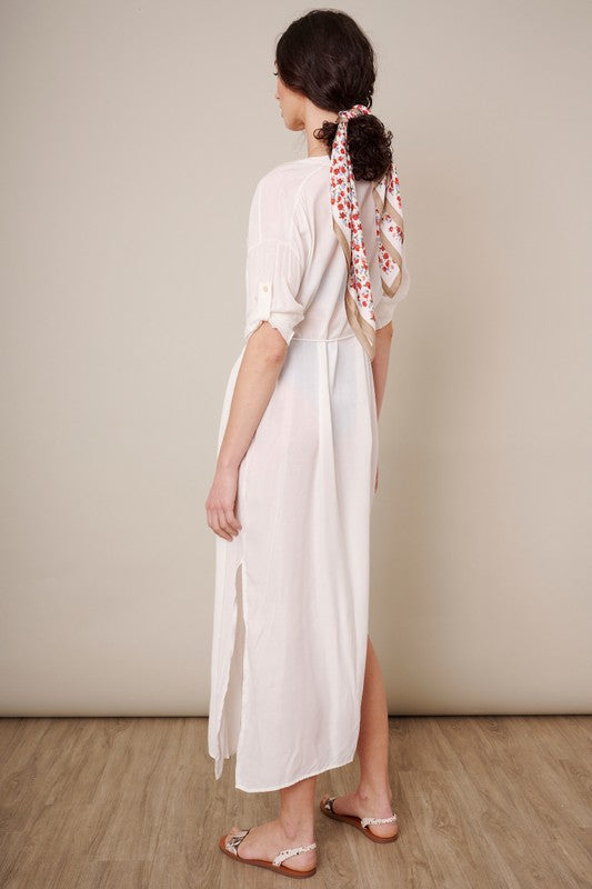 Button Beach Cover Up