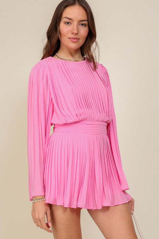 SHIRRING BELL LINE ROMPER