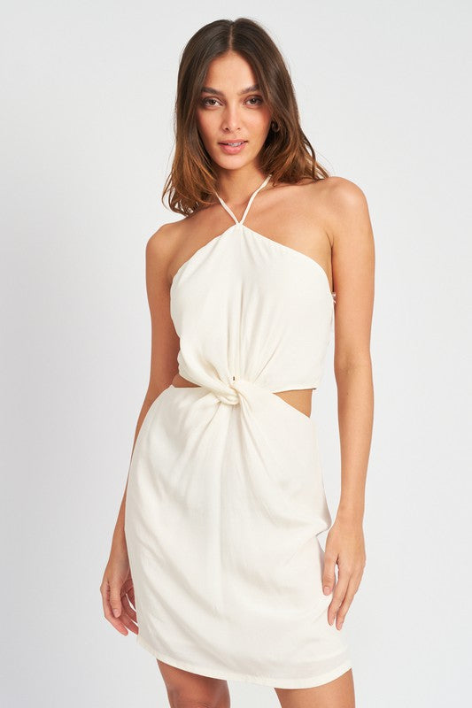 Front Twist Mini Dress