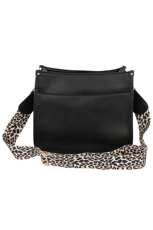 Leopard Guitar Strap Crossbody Bag