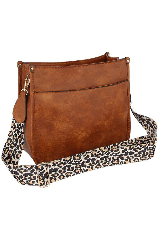 Leopard Guitar Strap Crossbody Bag