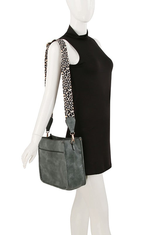 Leopard Guitar Strap Crossbody Bag