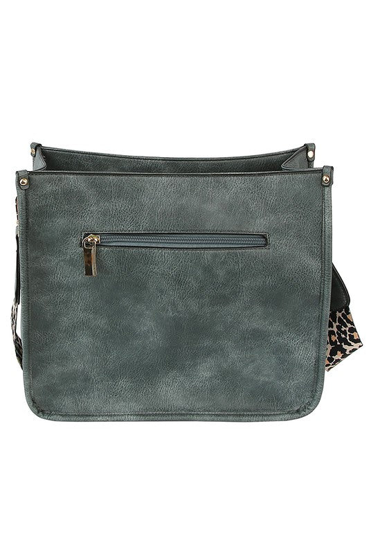 Leopard Guitar Strap Crossbody Bag