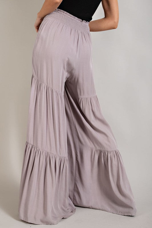 Tiered Wide Leg Pants