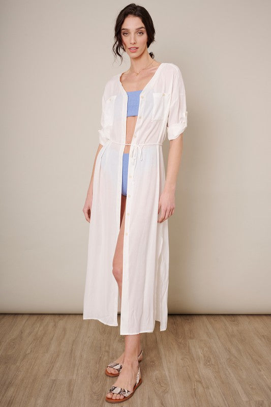 Button Beach Cover Up
