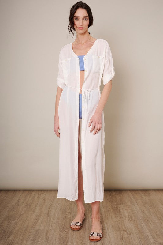 Button Beach Cover Up