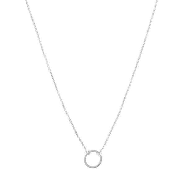 Single Open Circle Necklace