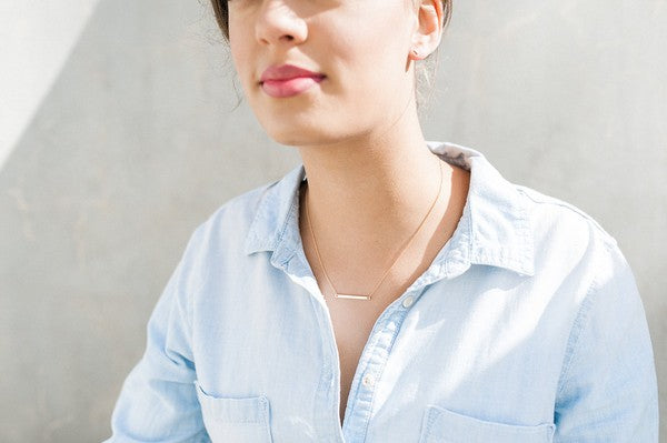 Classic Horizontal Bar Necklace